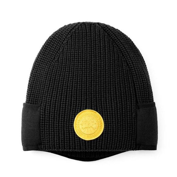 Canada Goose & Pyler Moss Merino Wool Balaclava/Toque Black w Gold Logo NEW - Picture 10 of 13